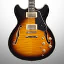 Ibanez JSM10 Semi-hollowbody Electric Guitar (with Case), Vintage Yellow Sunburst