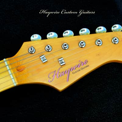 Metallic Red Stratocaster + Custom Maple Neck + SSH Pickup Configuration + Aged Pearl Guard+ Bridge Humbucker-7-Sound-Switching + Working Bridge Tone +TB Circuit+ Kluson Style Tuners w/Low Action+ Leveled, Crowned and Polished Frets! image 7