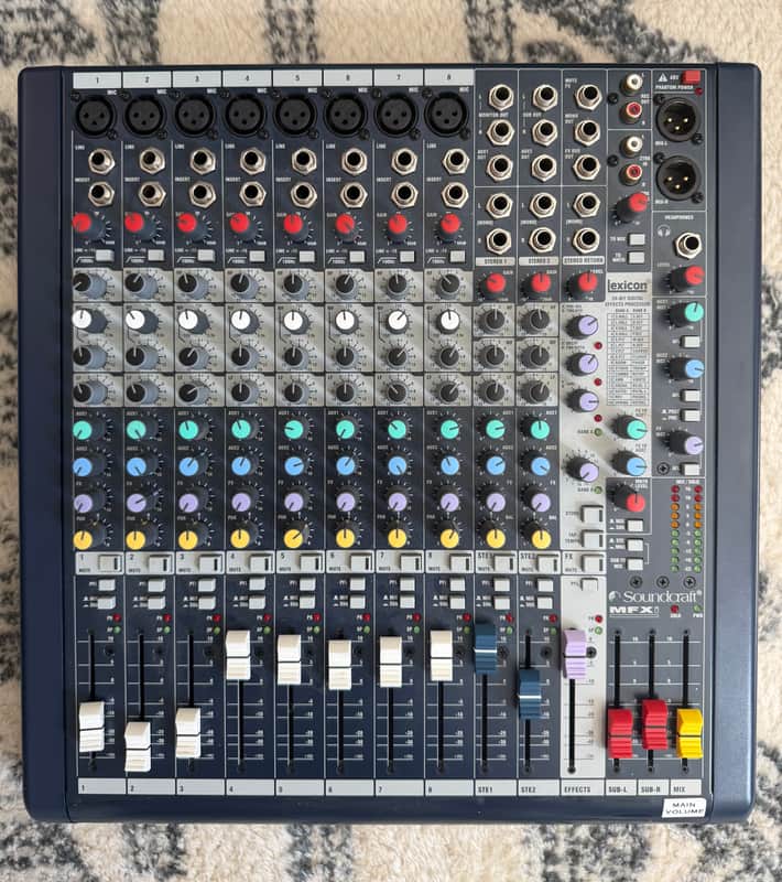Soundcraft MFXi 8-Channel Mixer with Lexicon Effects 2010s - Blue image 1