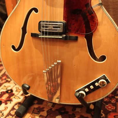 Vintage 1960 Hofner President Thin Natural Archtop Hollow Guitar No.401 w/ OHSC image 8