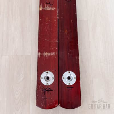1955 Fender Stringmaster Dual 8 Console Lap Steel Double Neck Push Button, Red w/ Legs & Tweed Case image 3