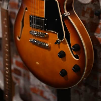 D'Angelico Premier SS Semi-Hollow - Dark Ice Tea Burst image 2