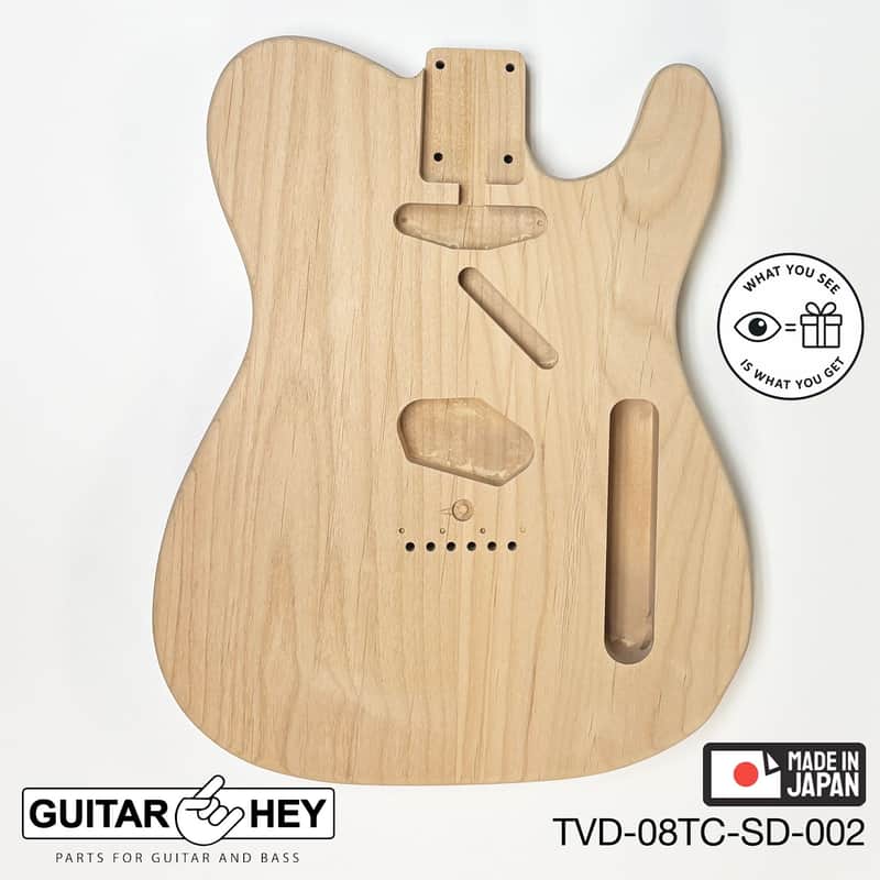 NEW Hosco JAPAN Unfinished Telecaster 62's Style Body, 2-piece - SANDED #002 image 1