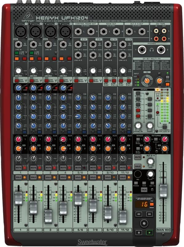 Behringer UFX1204 12-Input 4-Bus Mixer XENYX USB image 2