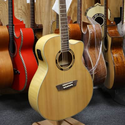 Washburn AG40CEK Flamed Maple Grand Auditorium with Electronics 2010s - Natural image 1
