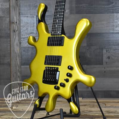 Pre-Owned Big H Design Splatocaster - Metallic Yellow with Hard Shell Case image 12