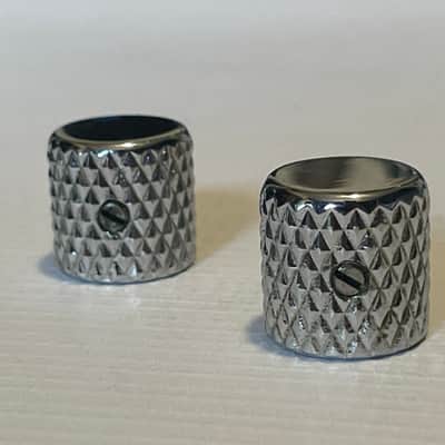 2010's Era MIM Charvel San Dimas Pro Mod Guitar Chrome Heavy Knurl Volume Knob Set x2 image 2