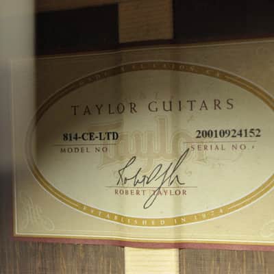 Taylor  814ce-LTD Brazilian Rosewood Acoustic Guitar image 15