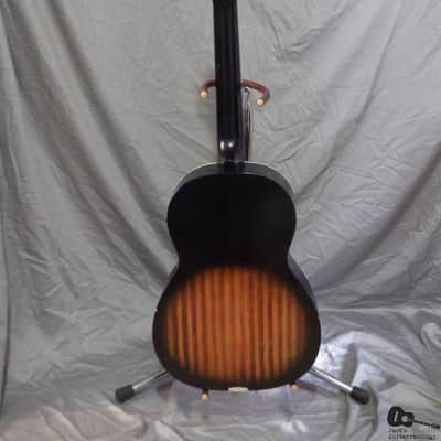 RARE "Domino"/Harmony Stella Parlor Guitar (1950s, 2-Tone Burst w/ Faux Flame) image 10