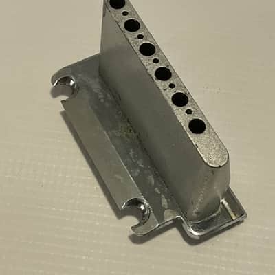 1990's Fender USA American Standard Stratocaster 2 Post Chrome Tremolo Bridge (For Parts) image 13