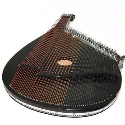 New Lviv Bandura with Levers 63 Strings Folk Musical Instrument Chernigiv Type Black, made in Ukraine Amazing Sound! image 2