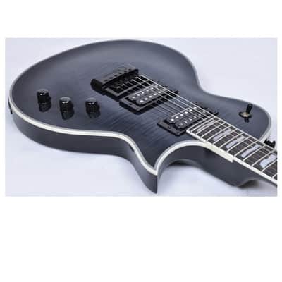 ESP LTD Deluxe EC-1000ET Evertune Flamed Maple Guitar in See-Thru Black image 14