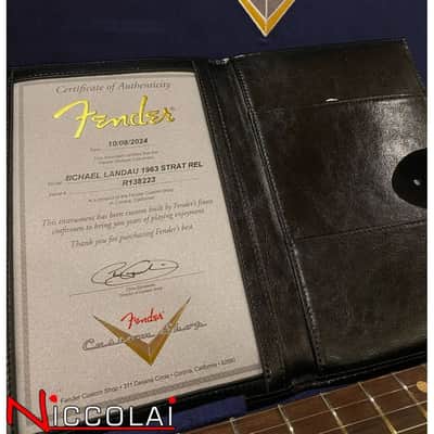 FENDER Michael Landau Signature 1963 Stratocaster, Round-Laminated Rosewood, Fiesta Red over 3-Color Sunburst image 21