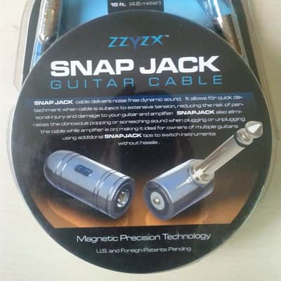 ZZYZX Snap Jack 15' Straight to Right Angle Guitar Cable image 1