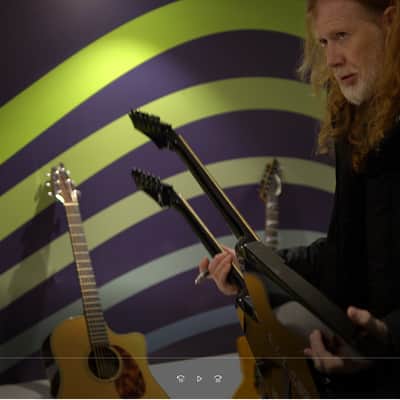 Dave Mustaine's  Personal Dean Double Neck Flying King V VMNT Megadeth Tour Guitar Signed by him KV1 image 2