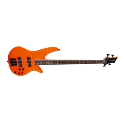 Jackson X Series Spectra Bass SBX IV, Laurel Fingerboard, Poplar Body, and Through-Body Maple Neck 4-String Guitar (Right-Handed, Neon Orange) image 3