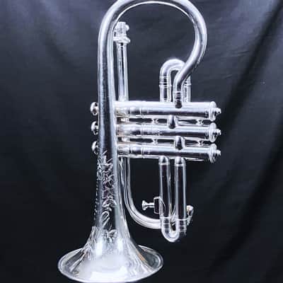BOOSEY & Co. SOLBRON CLASS A CORNET SILVER PLATED 1911-1916 - S image 4