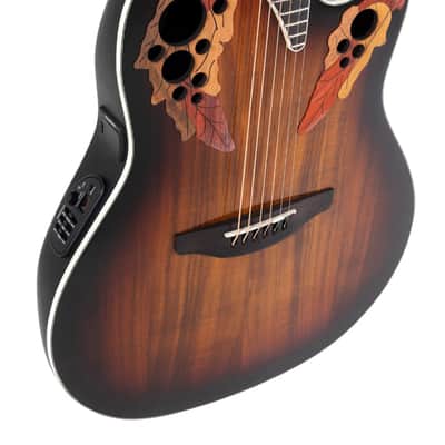 Ovation Celebrity Elite CE48P-KOAB Super Shallow Acoustic-Electric Guitar - Koa Burst image 11