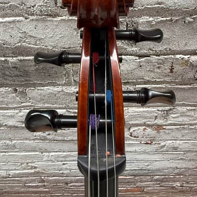 Artisan Strings Bravura Model 300 4/4 Cello 2006 Natural Finish w/ Original Gig Bag - Poor Condition, Cracked Wood image 9