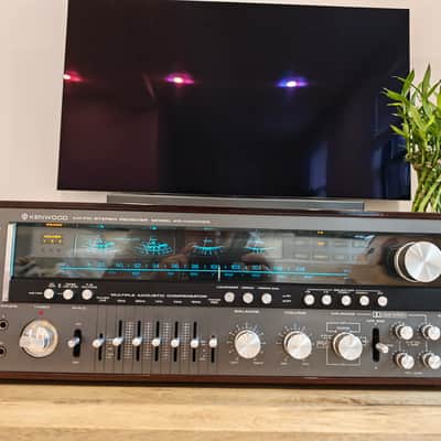 Kenwood KR-11000GX Receiver Pro Serviced 120 WPC Custom Rosewood Burl Case, LEDs image 7