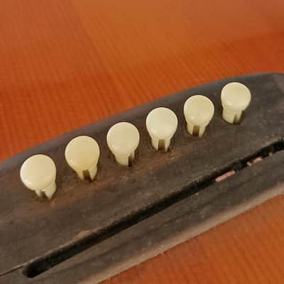 6x Acoustic Guitar Bridge Pins Real Bone with Brass Ring – Replacement Bridge Pins for Folk Guitar image 6