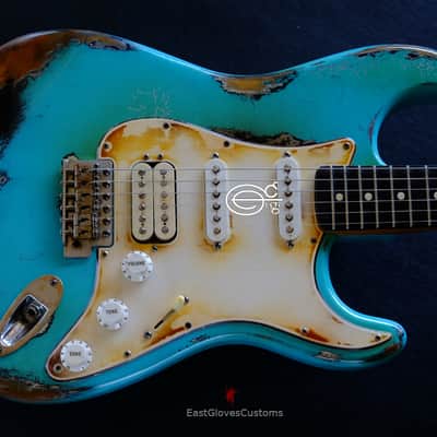 Fender Stratocaster HSS Seafoam Green Heavy Aged Relic image 11
