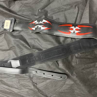 LM LS-SPYDER 2" Leather Screen Spider Guitar Strap Belt-weight NEW image 1