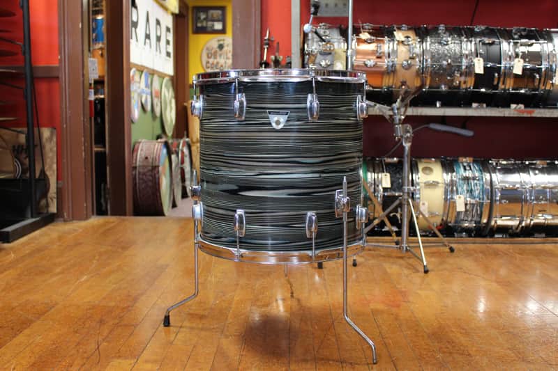 1970s Ludwig 16x16 Standard Floor Tom in Blue Strata image 1