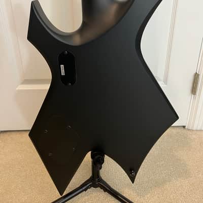 B.C. Rich Chris Kael Warlock Bass - Satin Black + BC Rich Custom Shop Warlock case BOTH MINT image 6
