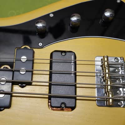 SkunkWerx USA Custom "Aster" Meteora Bass 2021 Butterscotch Fender Japanese JB Neck SD Dragonfire image 6