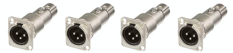 4 Neutrik NA3MDF 3 Pin Mic XLR Male to Female Adapter Feed / Pass Thru Converter image 1