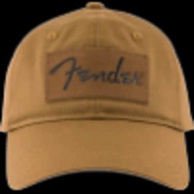 Fender #9122421204 Vintage Badge Hat, Caramel, Leather Logo image 3