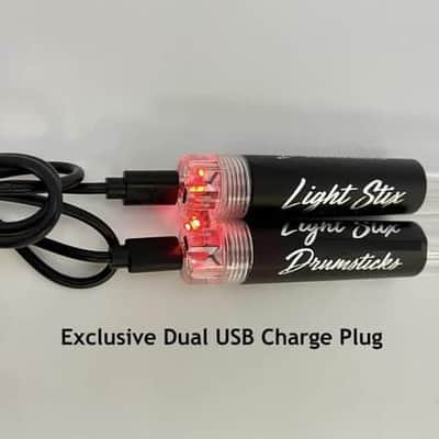 USB Rechargeable LED Drumsticks - Color Changes with Every Beat - 15 Colors - 8 Hours of Play time - Ultra Bright Glowing LED image 3