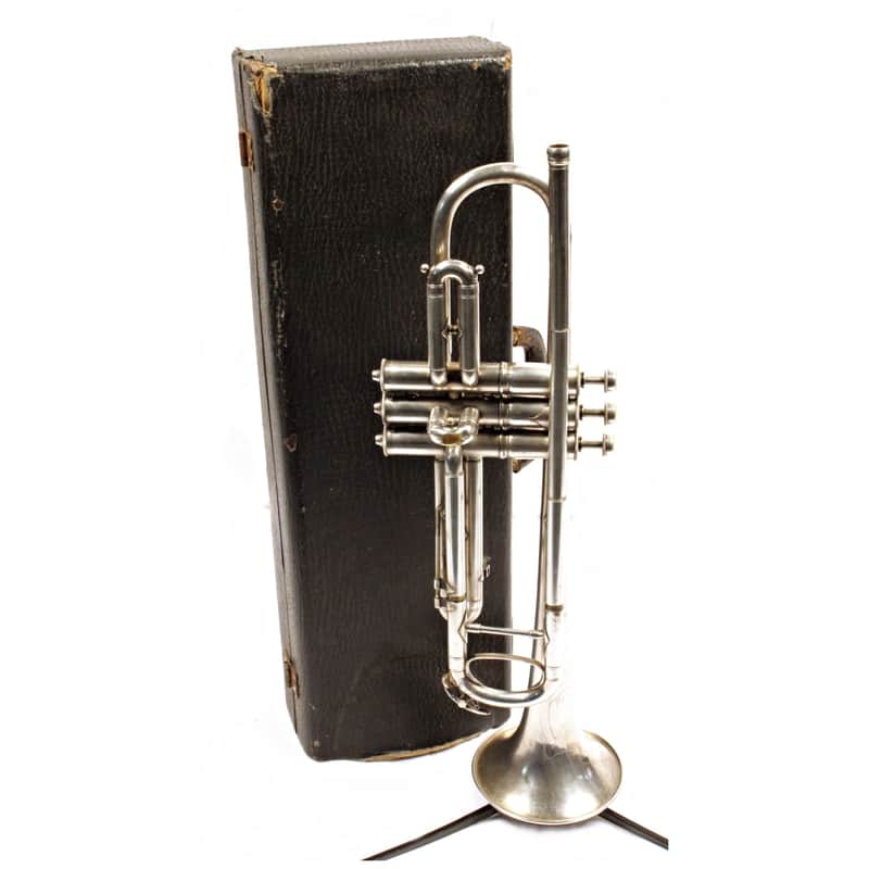 Vintage Pan American Trumpet; 1928, Silver Plating, Conn, Elkhart
