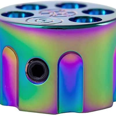 3Pcs Guitar Potentiometer Control Knobs for 6mm(0.24”) Dia. Shaft Pots - Knurled Volume and Audio Switch Knob Replacement for Electric Guitar or Precision Bass - Zinc alloy, Rainbow image 3