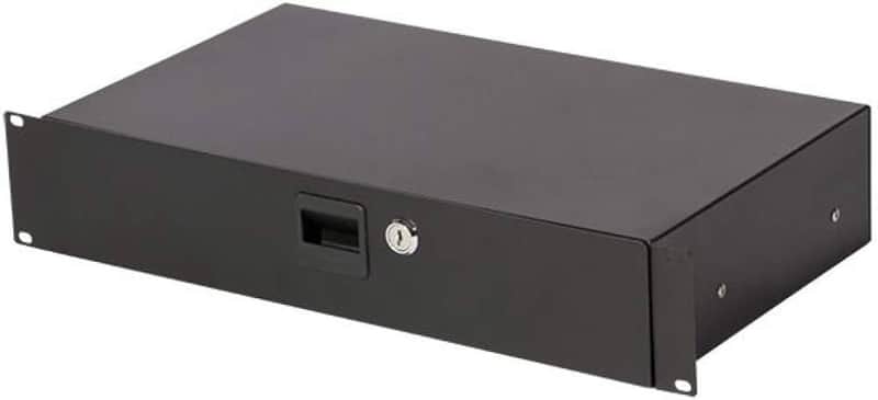 On-Stage RDLS2000 2U Locking Rack Drawer - Shallow image 1