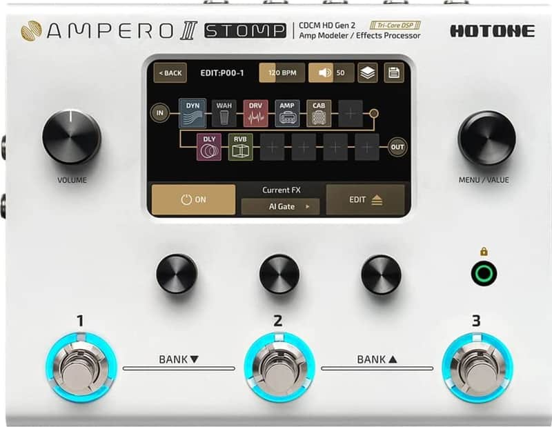 Hotone Ampero II Stomp Amp Modeler and Effects Processor w Power Supply image 1