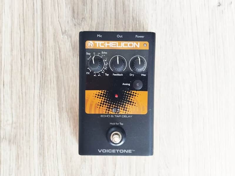 TC Helicon VoiceTone E1 Echo & Tap Delay Vocal Effects Pedal image 1