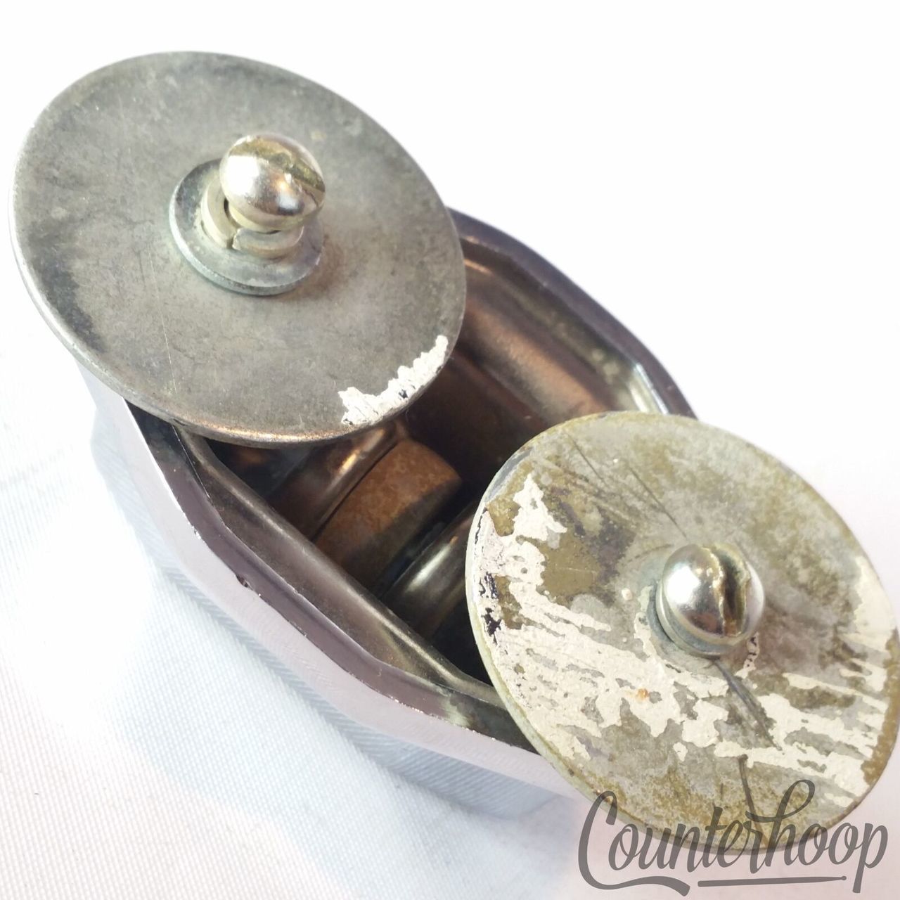 Ludwig Tom Drum / Bass Spur / Cymbal Arm Mount Vintage Chrome Wing-Nut 60s VG* — main photograph