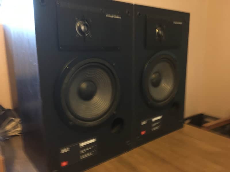 JBL 62 studio stereo reference speakers matched pair natural color image 1
