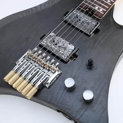 10.5mm Headless Electric Guitar Bridge Chrome Headless Bass Guitar Bridge Brass Saddles Zinc Alloy Plate Electric Guitar Bridge 6 String Headless Guitar Bridge Fixed image 2