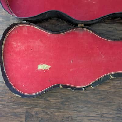 1963-65 Gibson SG Jr. Guitar Chipboard Case - Red Felt Lined, Original image 13