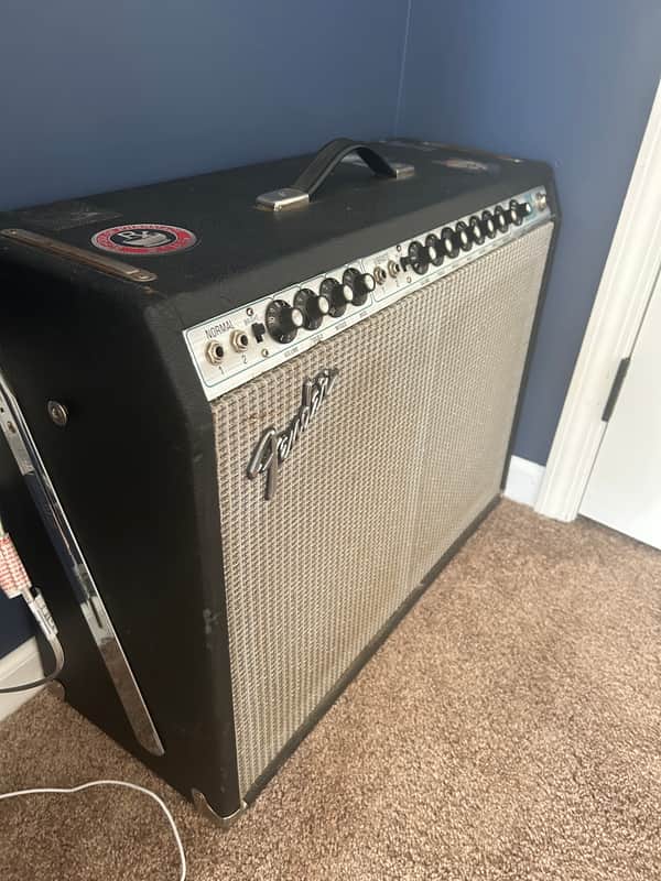 Fender Silver face Twin Reverb 1973-1975 - Black - Upgraded Speakers image 1
