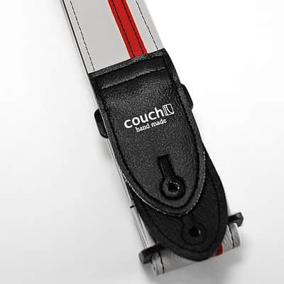 Couch White With Red Racer X Guitar Strap image 3