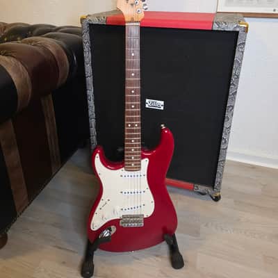 Fender Stratocaster Highway One USA LH Left Hand 2004 - Crimson Red Transparent Nitro Finish American Strat image 2