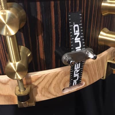 Bearing Edge Drum Co, Custom 5x14 Zebra Wood Snare, Mint. image 5