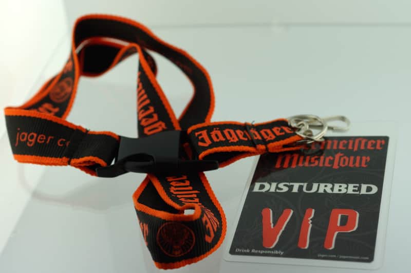 Disturbed VIP Badge Holographic Neck Lanyard Jaegermeister Music Tour Pass Bild 1