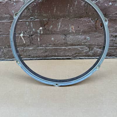 Unbranded 13" 6-Lug Snare Side (Bottom) Drum Hoop Rim Chrome Steel - No Snare Cord Slots image 5