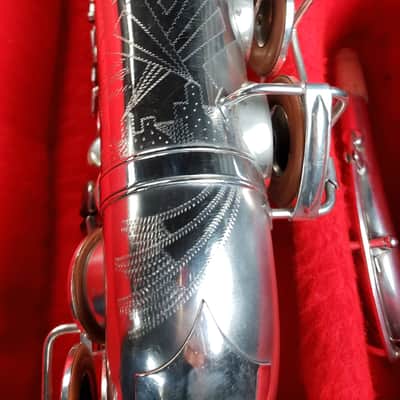 ultra-RARE silver Martin Handcraft Committee I pro alto sax overhauled art-deco city skyline search lights edition aka Mars attacks Earth image 4