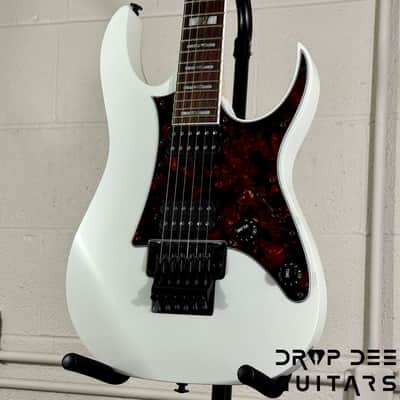 Ibanez Prestige RG653DX Electric Guitar w/ Case - White Flat image 4